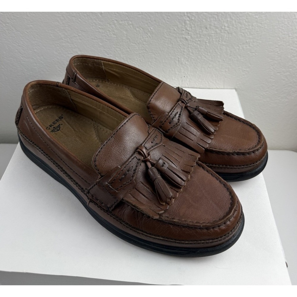 Dockers Sinclair Kiltie Tassel Loafers Mens Brown Leather Slip On Shoes Sz 10.5 - Picture 5 of 9